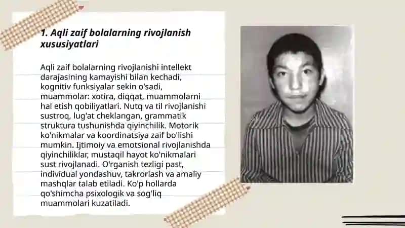 Aqli zaif bolalarning rivojlanishi 3