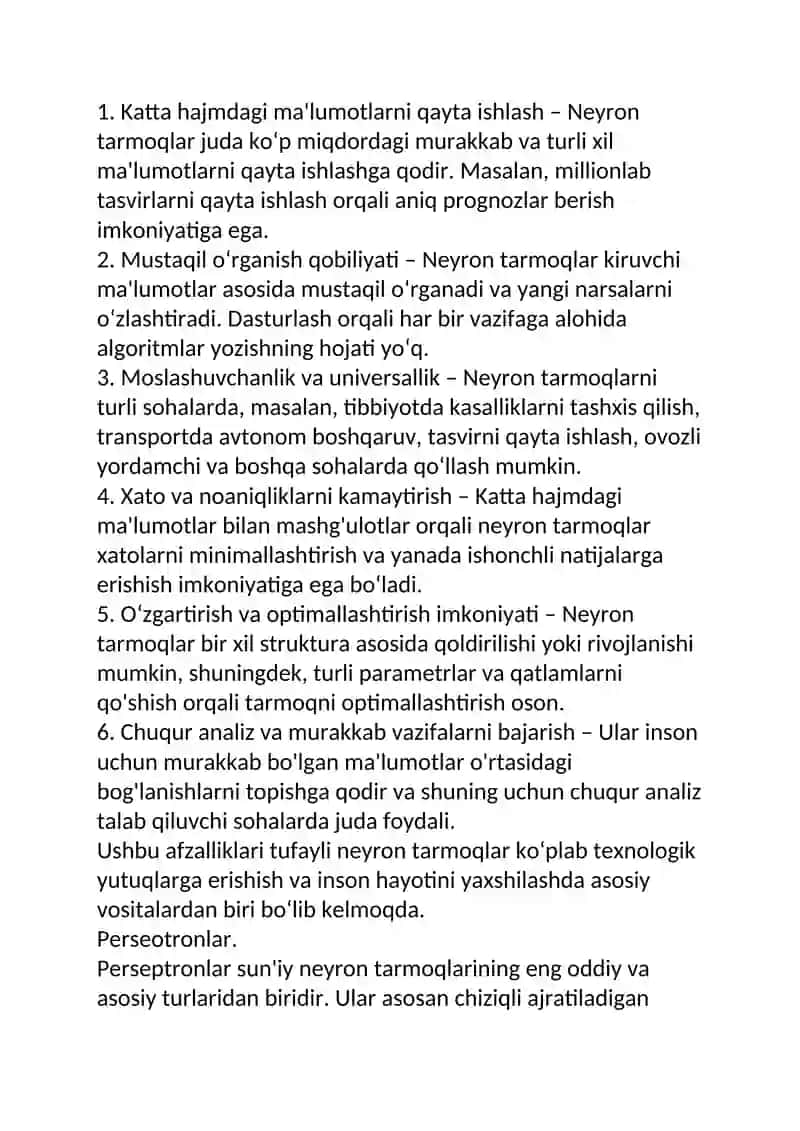 Neyron tarmoqlar 3