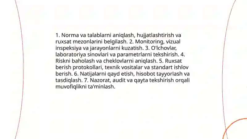 Ruxsat etilgan chetlashishlarbo`yicha amaliy ish olib borish 3