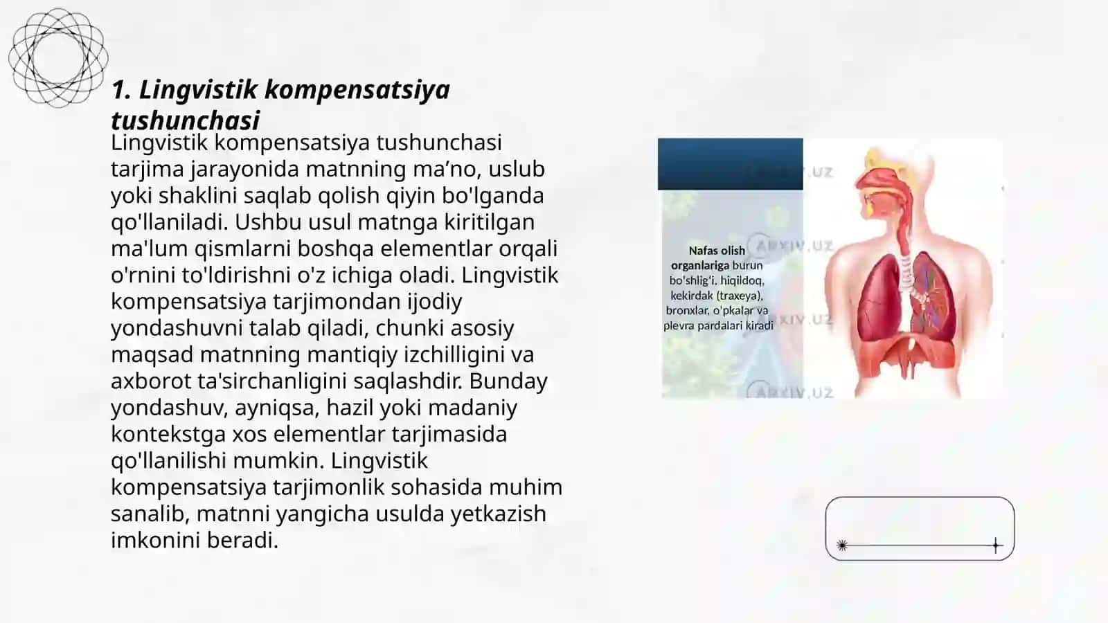 Lingvistik kompensatsiya. Nutqning talaffuz va imlo qoidalari 3