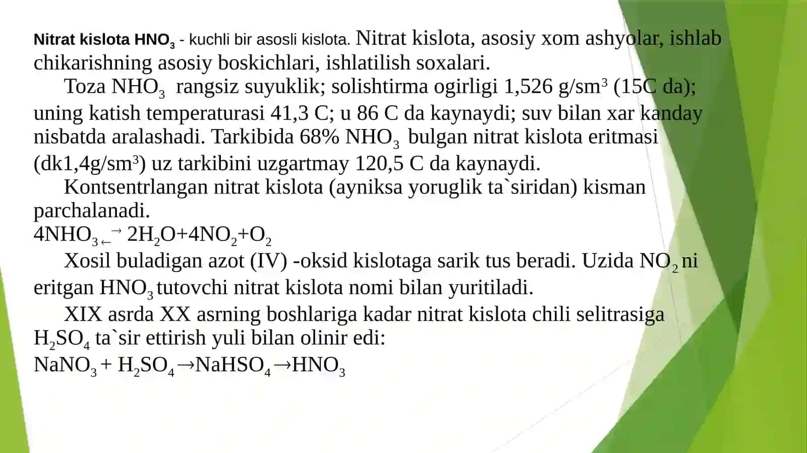 Nitrat kislota ishlab chiqarish texnologiyasi 3