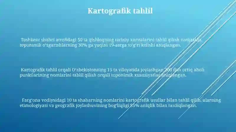 Toponimika fanining tadqiqot usullari 3