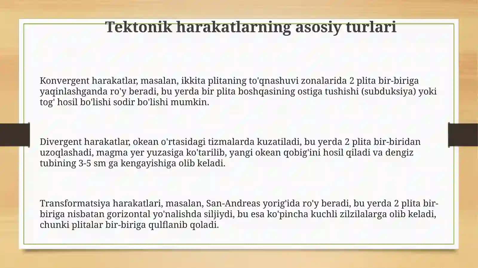 Tektonik harakatlar va ularning turlari 3