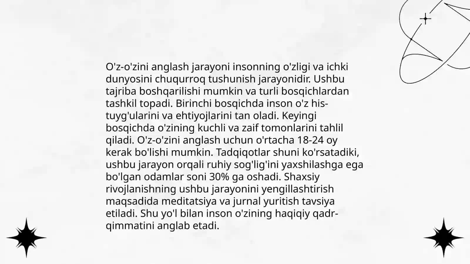 Shaxsning o'z-o'zini anglashi 3