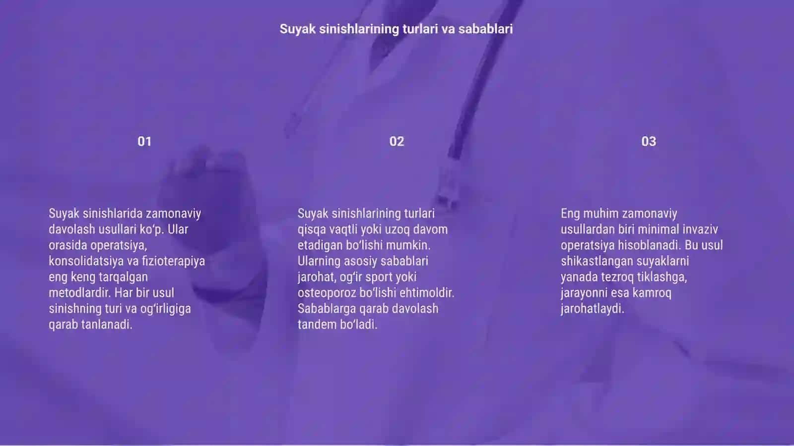Suyak sinishlarda zamonaviy davolash usullari 3
