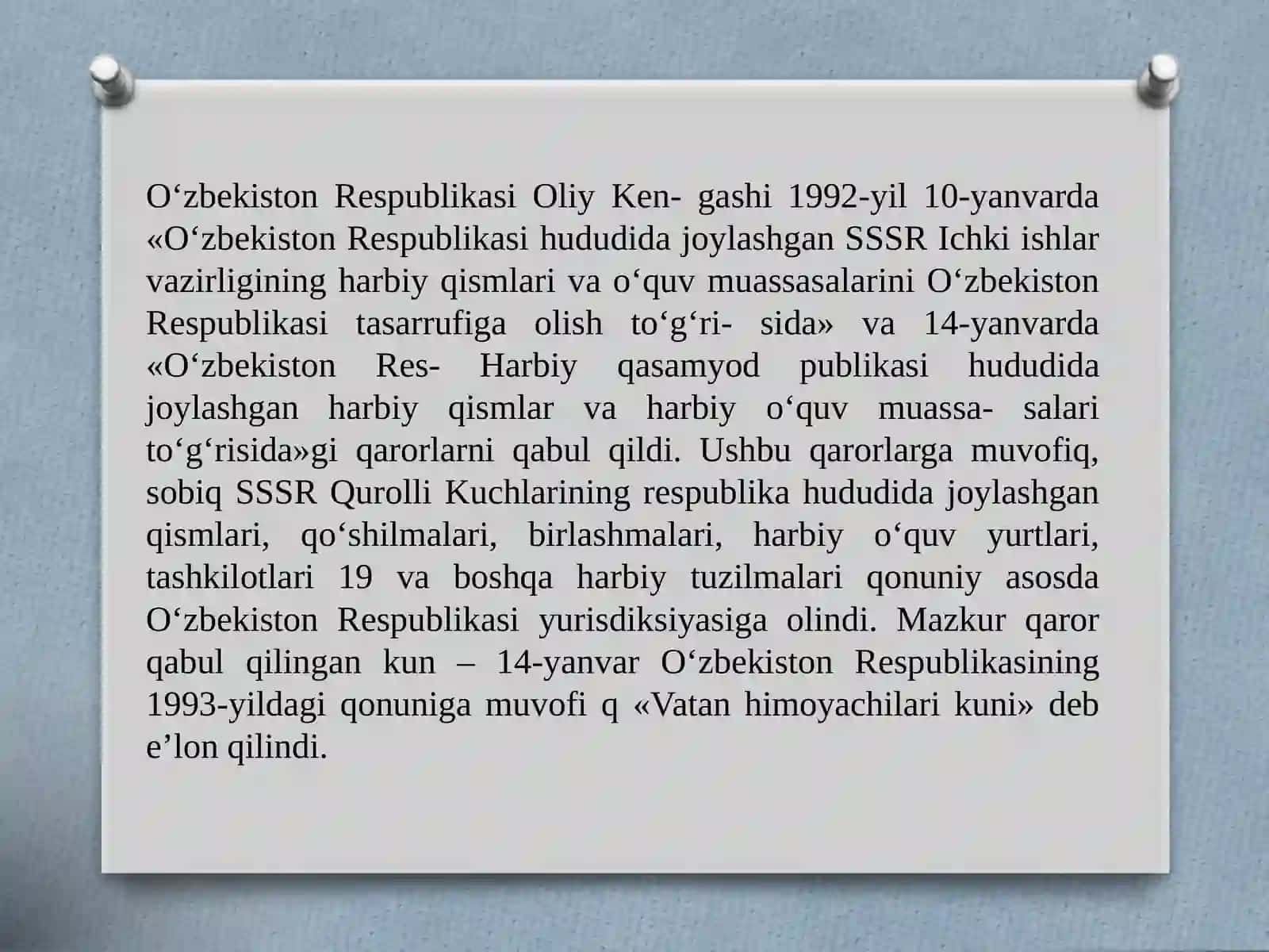Mamlakatimizda tinchlik va barqarorlikning ta’minlanishi 3