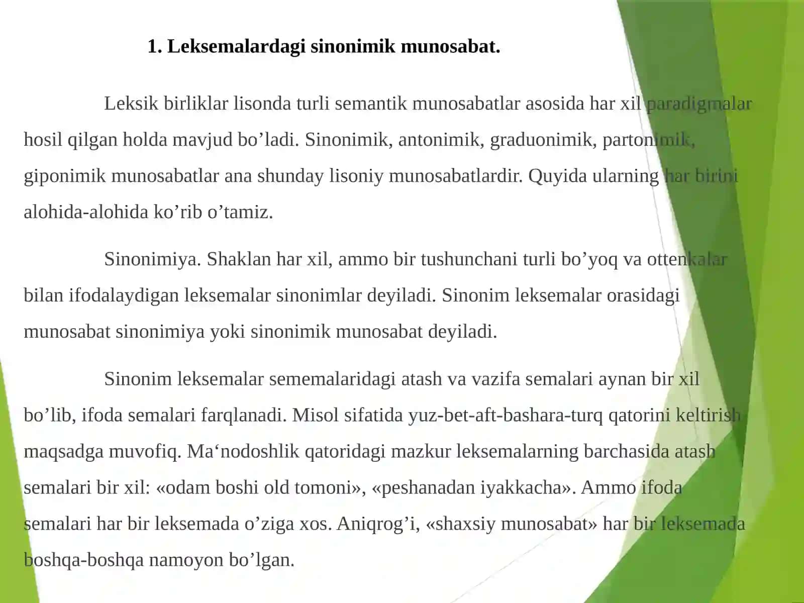 Leksik-semantik sistemalar. 3