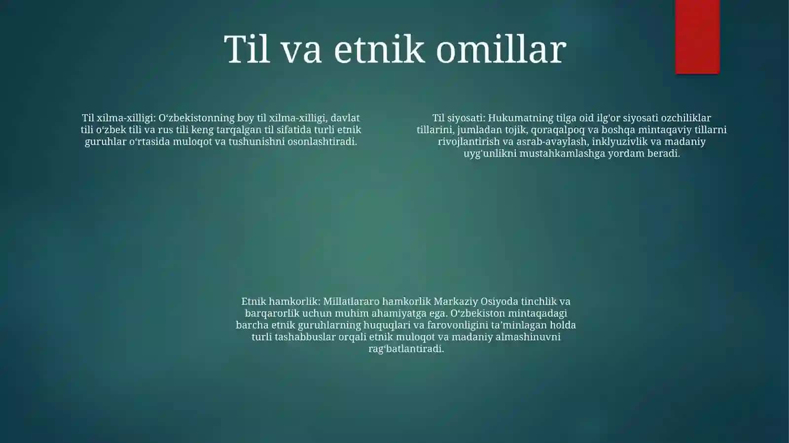 Uzbda Markaziy Osiyoda Tinchlik Va TotuvlikniTaʼMinlashdagiÓrni 3