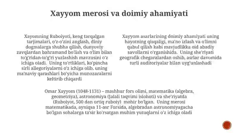 Umar Hayyom ruboiylarida ruhiy tarbiya masalasi 3