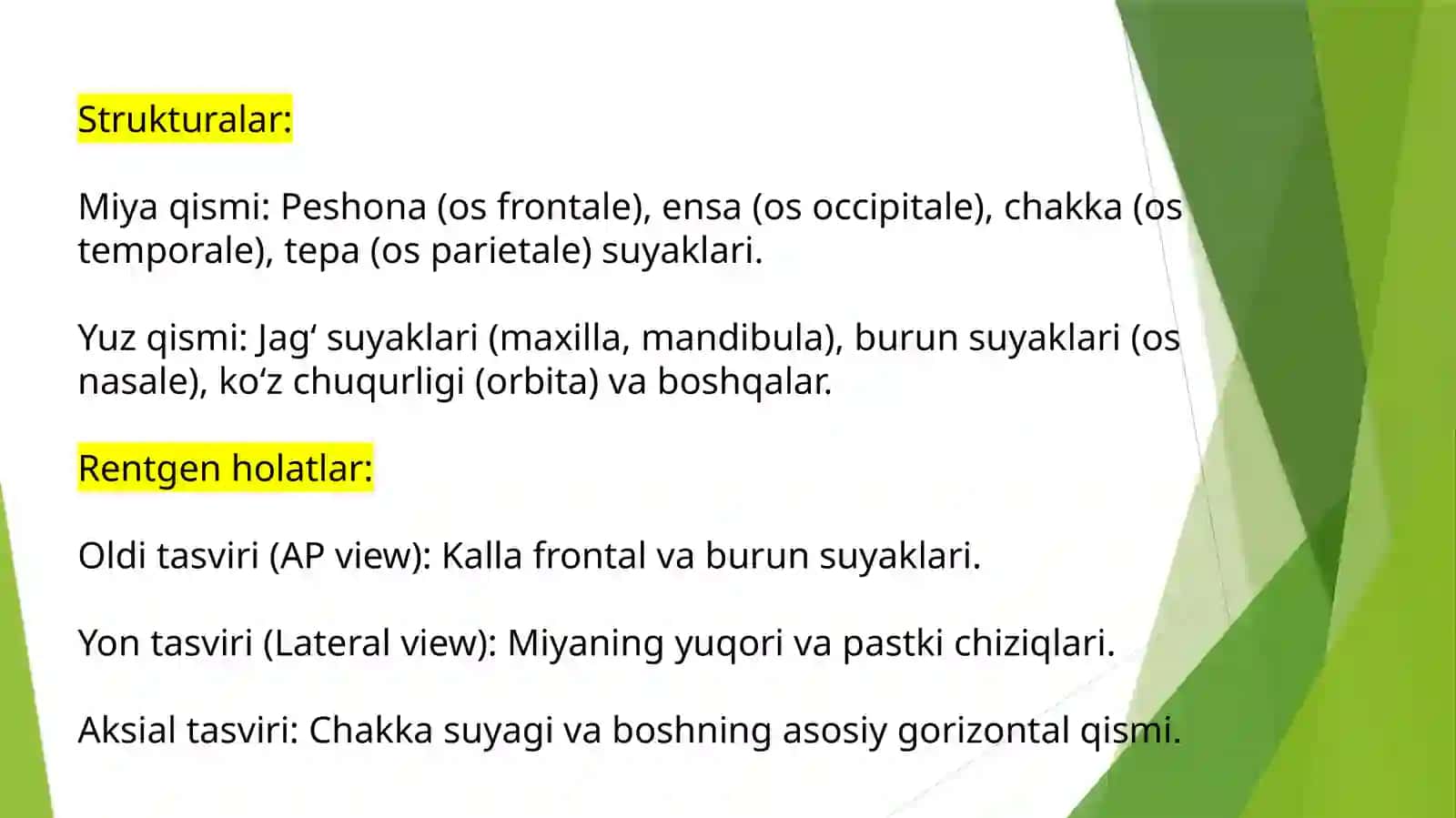 Kalla suyagining rentgen anatomiyasi 3