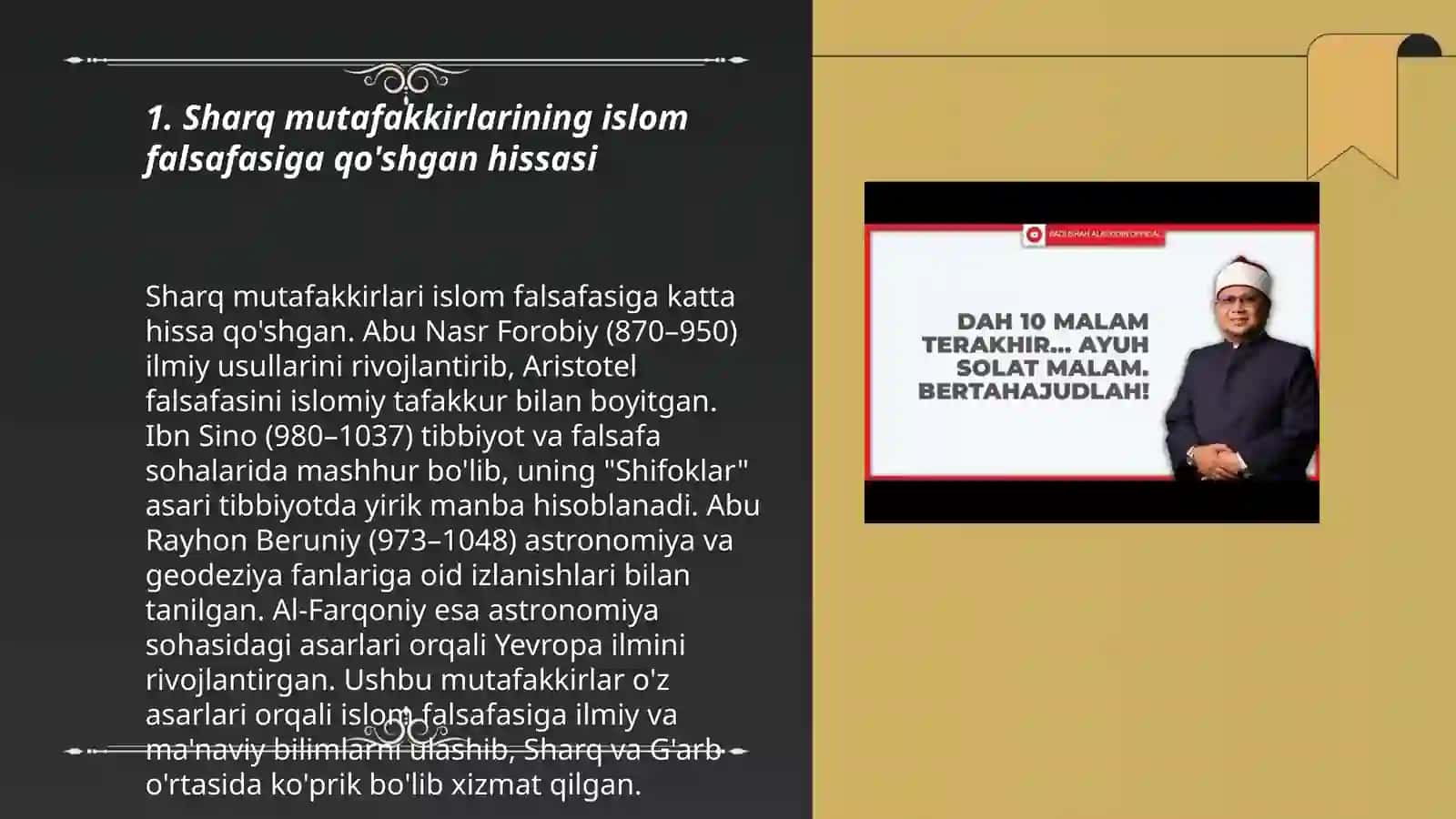 Sharq mutafakkirlarining islom dinning inson kamolotiga ta’siri haqidagi go’yalari 3