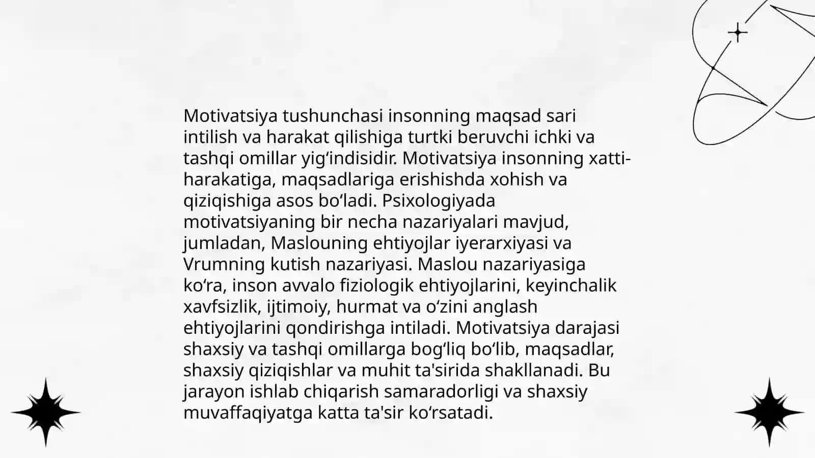 Motivatsiyaning asosiy turlari va rivojlanish bosqichlari 3
