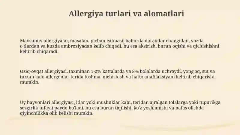 Allergiya alomatlarini davolash uchun retseptsiz dorilar: Turlari va tanlash bo'yicha qo'llanma 3