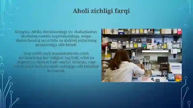 Afrika qit'a mamlakatlari aholisining hududiy va davriy qiyosiy tahlil 3