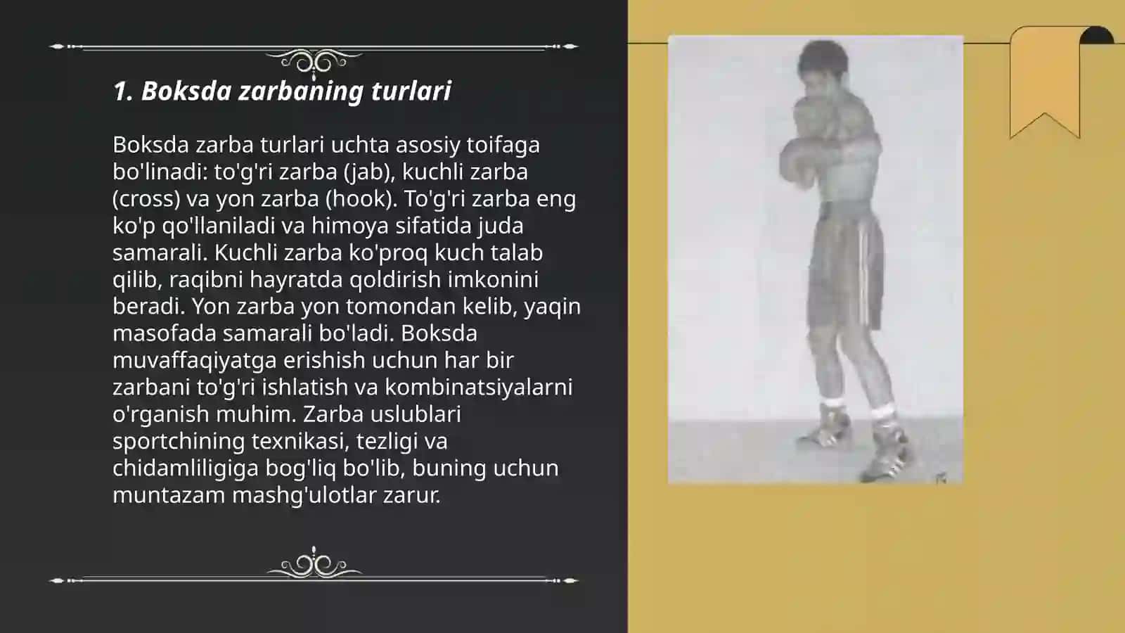 Boksda zarbalar va ularning umumiy qoidalari 3