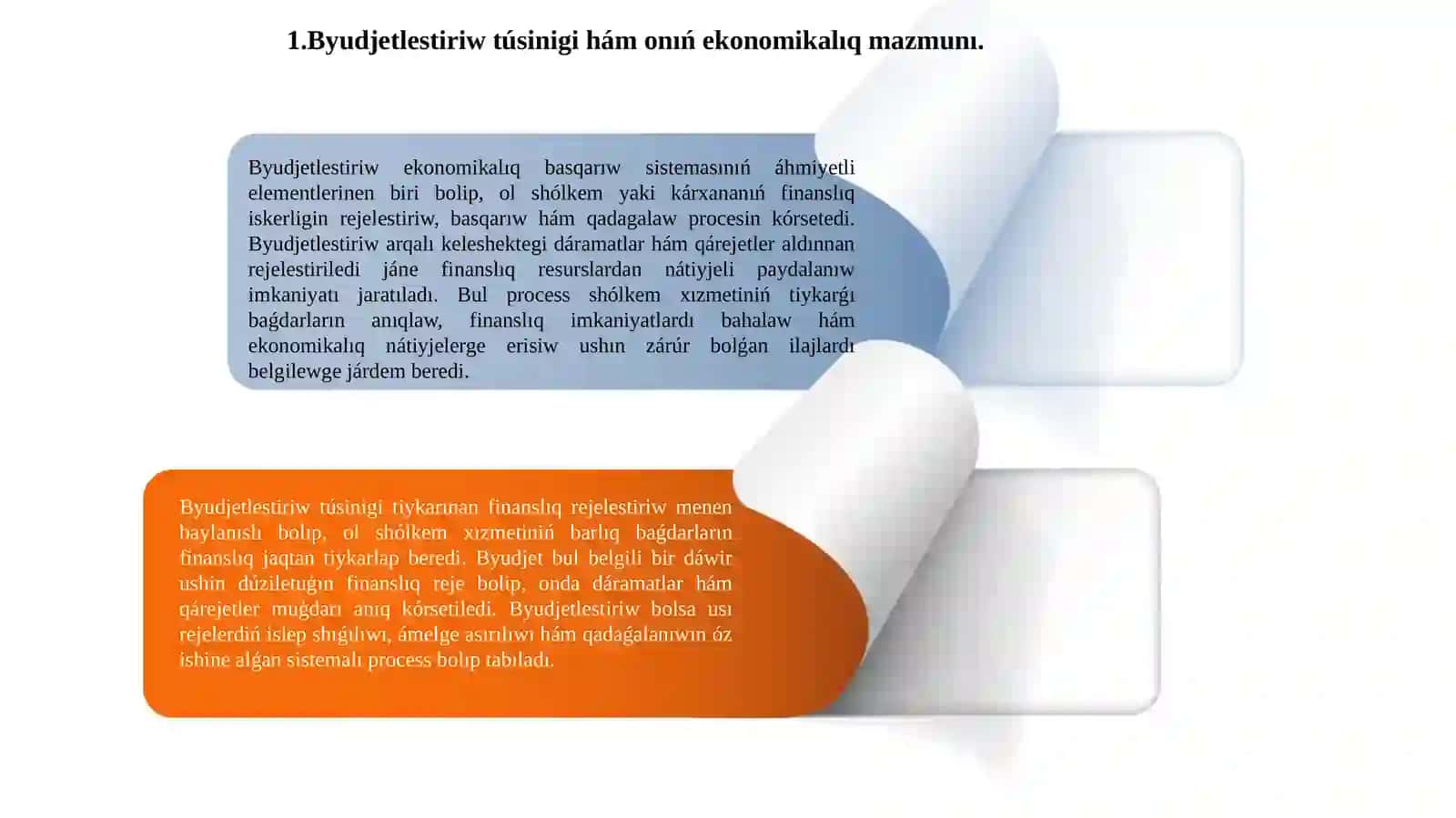 Byudjetlestiriw-bul byudjet kárxanalarında finanslıq rejelestiriwdi ámlege asırıw tártibi 3