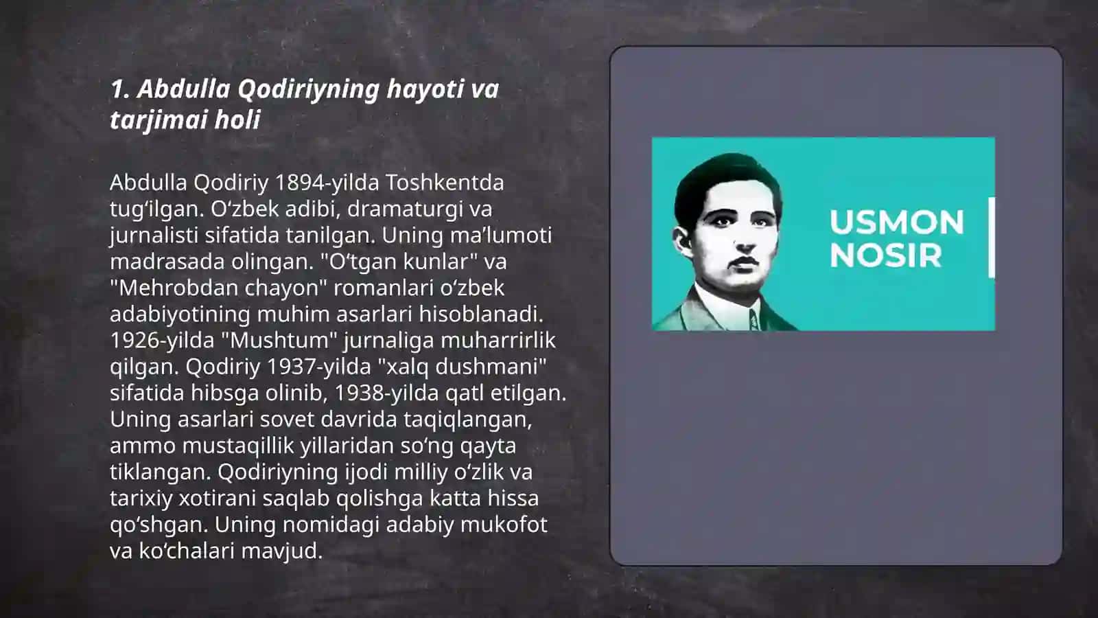 Abdulla Qodiriy hayoti va ijodi 3