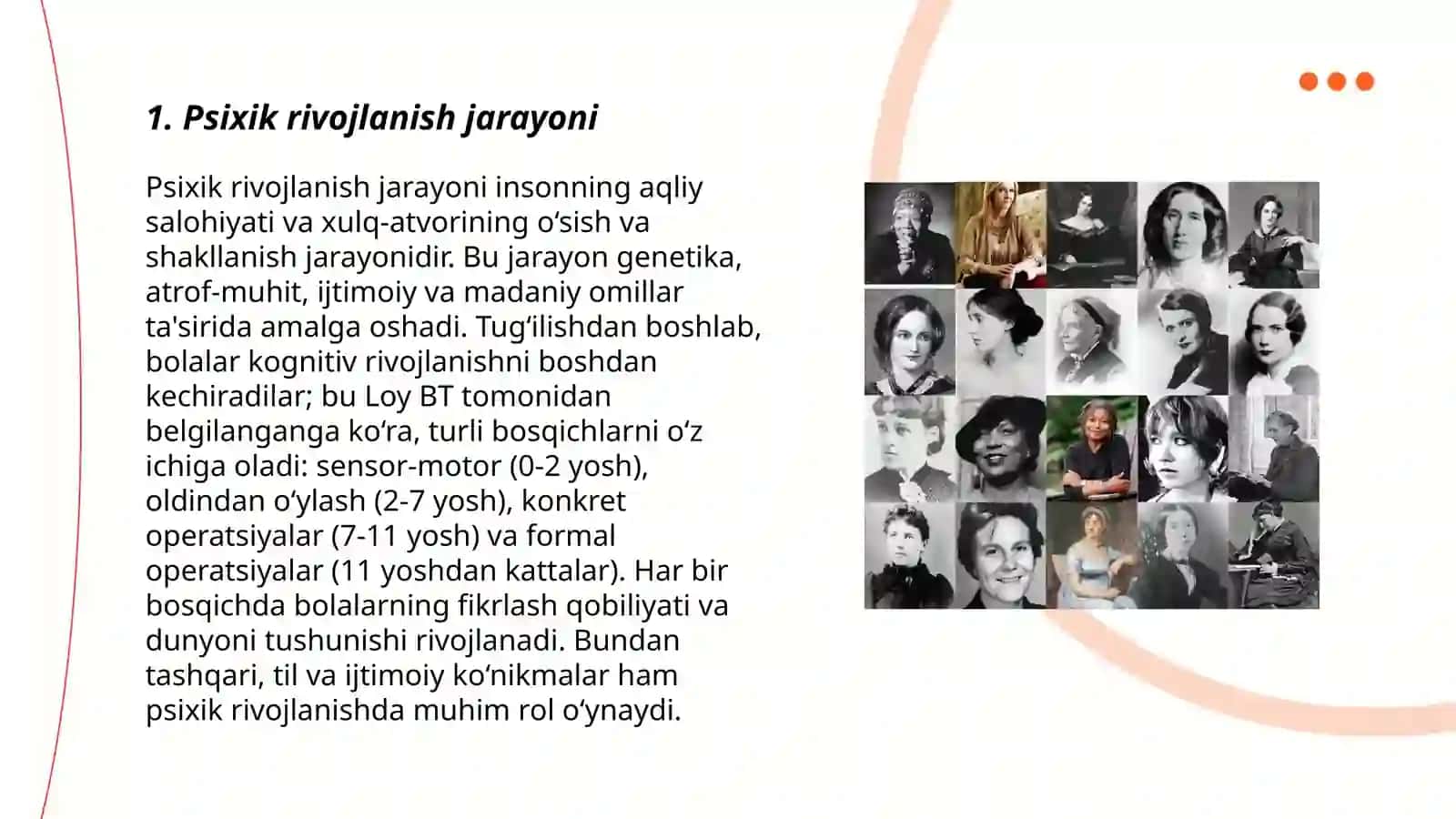 Psixik rivojlanishning asosiy qonuniyatlari 3