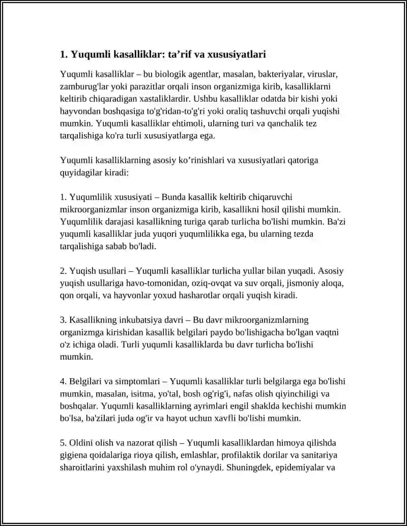 YUQUMLI VA YUQUMSIZ KASALLIKLAR 3
