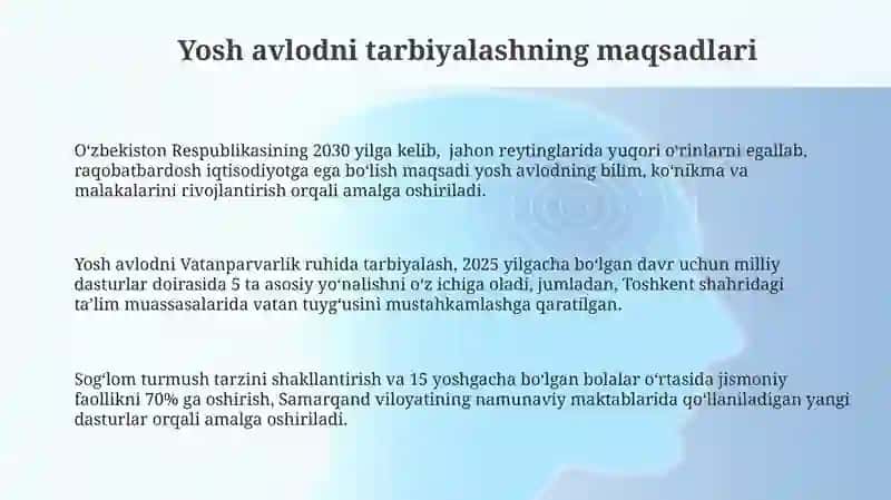 Yosh avlod tarbiyasining maqsad va vazifalari shaxs rivojlanishiga taʼsir etuvchi omillar 3