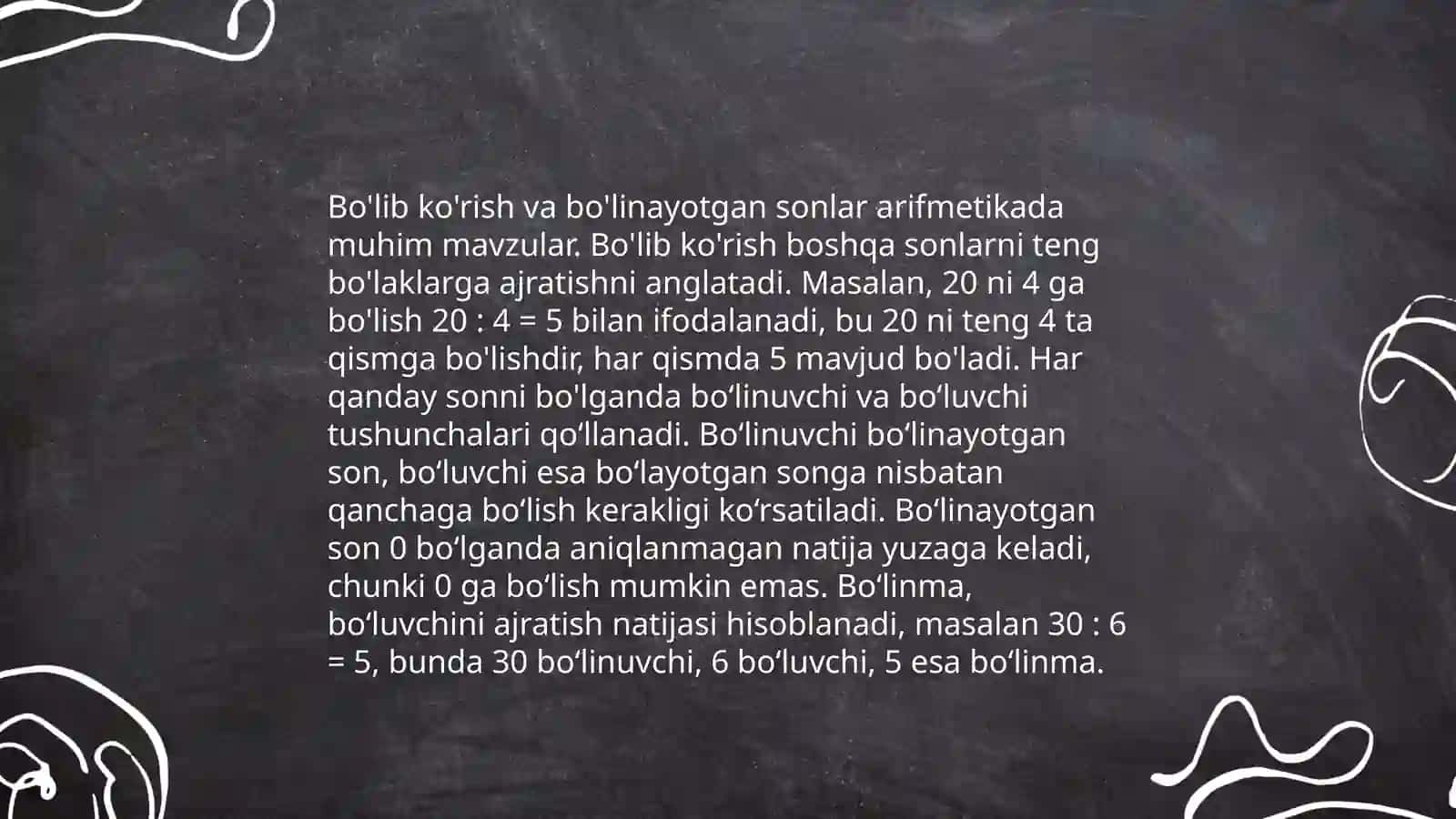 Bo'lib ko'rish va bo'linayotgan sonlar 3