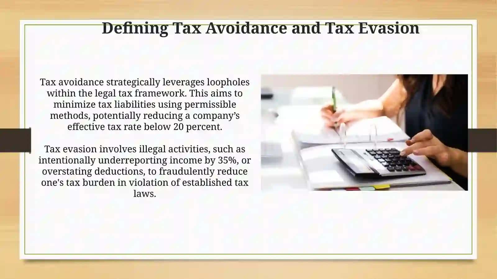 Tax Avoidance vs Evasion Presentation 3