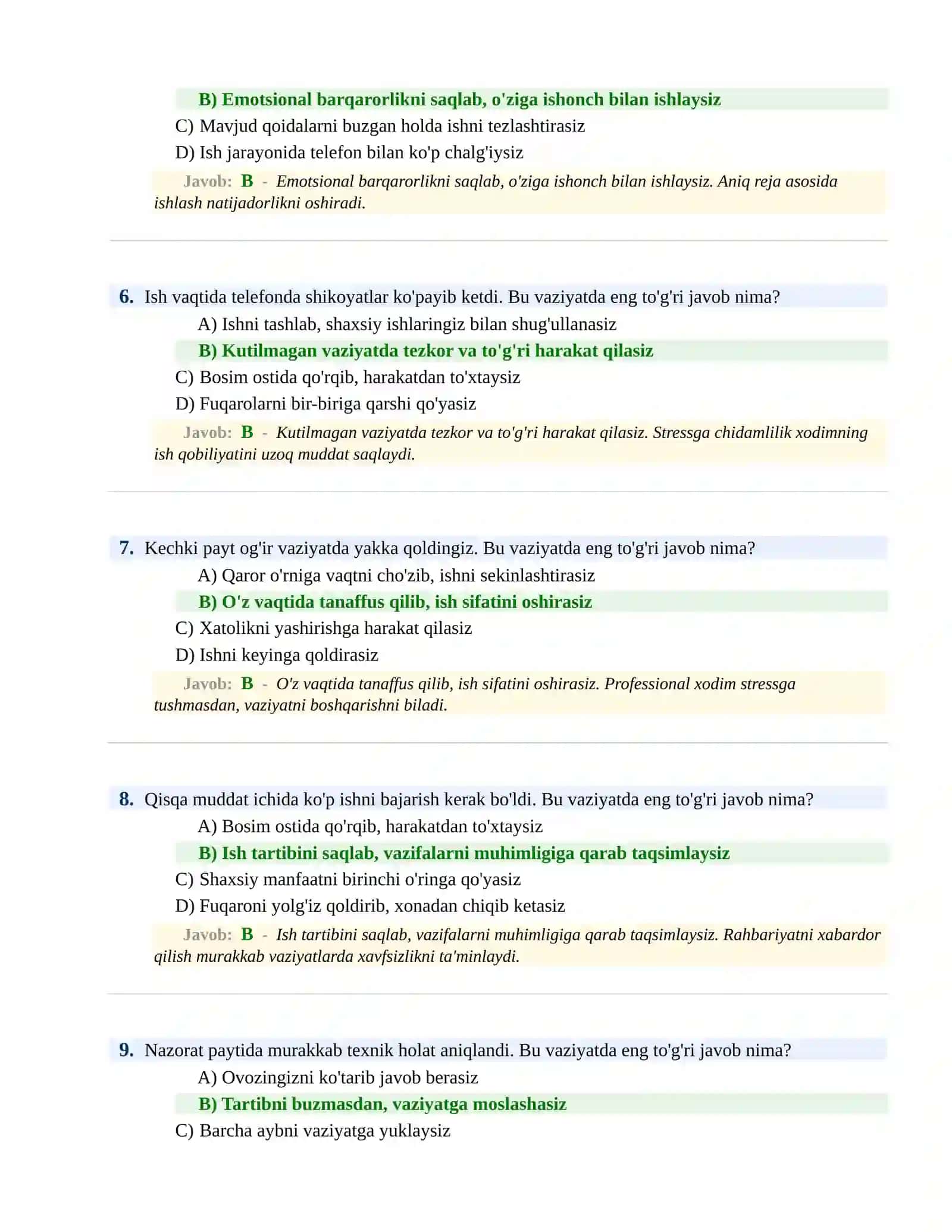 BOJXONA XIZMATIGA ISHGA KIRISH PSIXOLOGIK SINOV Testlari 3