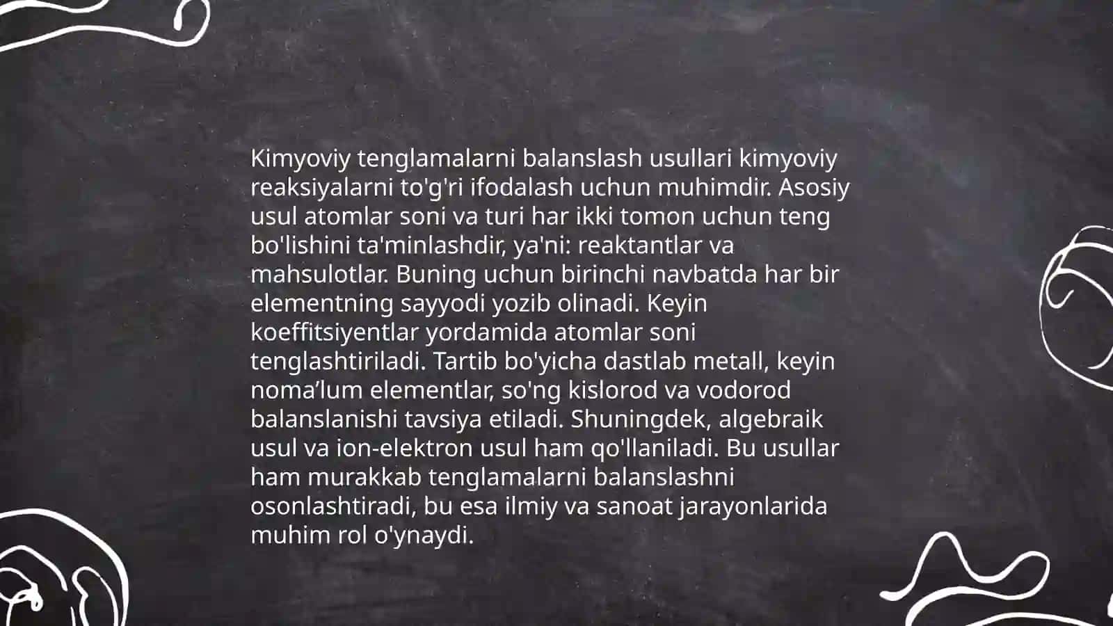 Kimyodan masalalar ishlash usullari 3