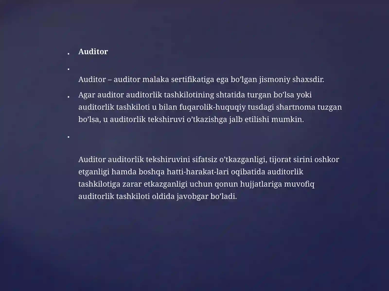 Auditning mohiyati, zarurligi va ahamiyati 3