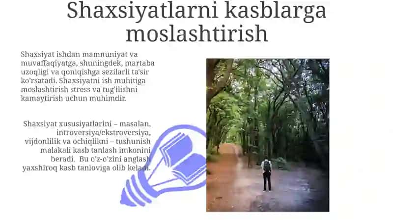 Shaxsiyat xususiyatlari va martaba mosligi 3