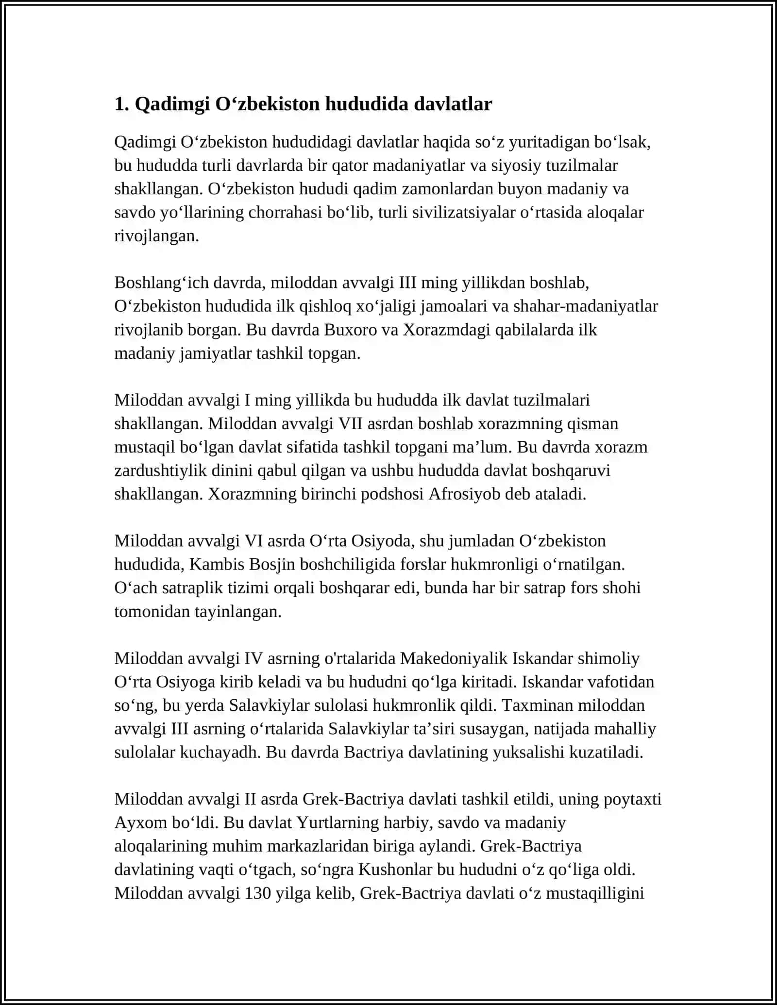 O'ZBEK DAVLATCHILIGINING TARIXIY BOSQICHLARI 3