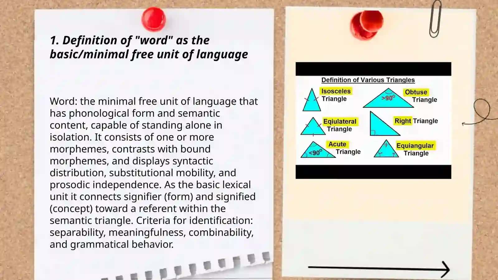 Characteristics of the Word as the Basic Unit of Language and Semantic Triangle 3
