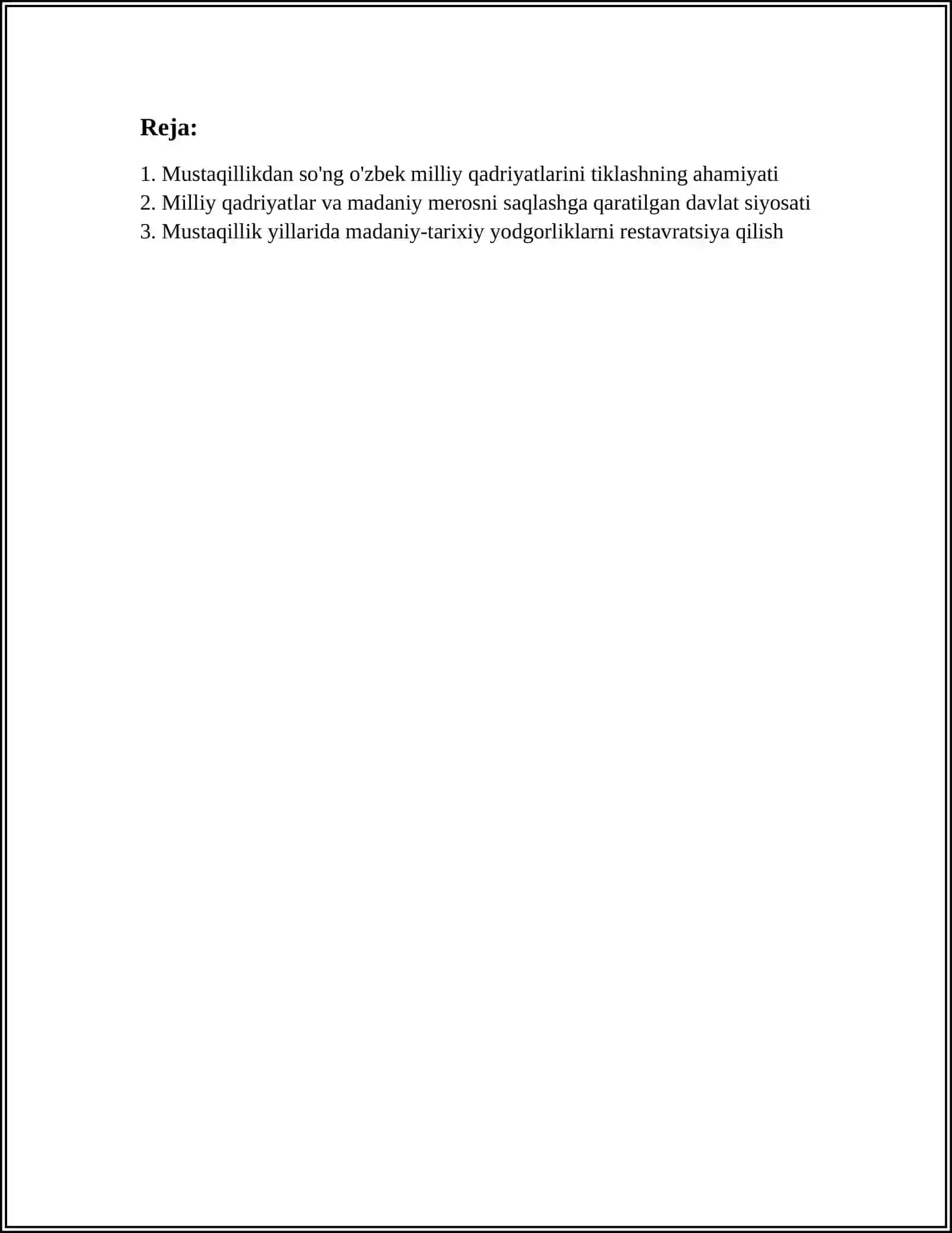 MUSTAQILLIK YILLARIDA O'ZBEKISTON RESPUBLIKASIDA MILLIY QADRIYATLARNI TIKLASH BORASIDA AMALGA OSHIRILAYOTGAN ISHLAR 3