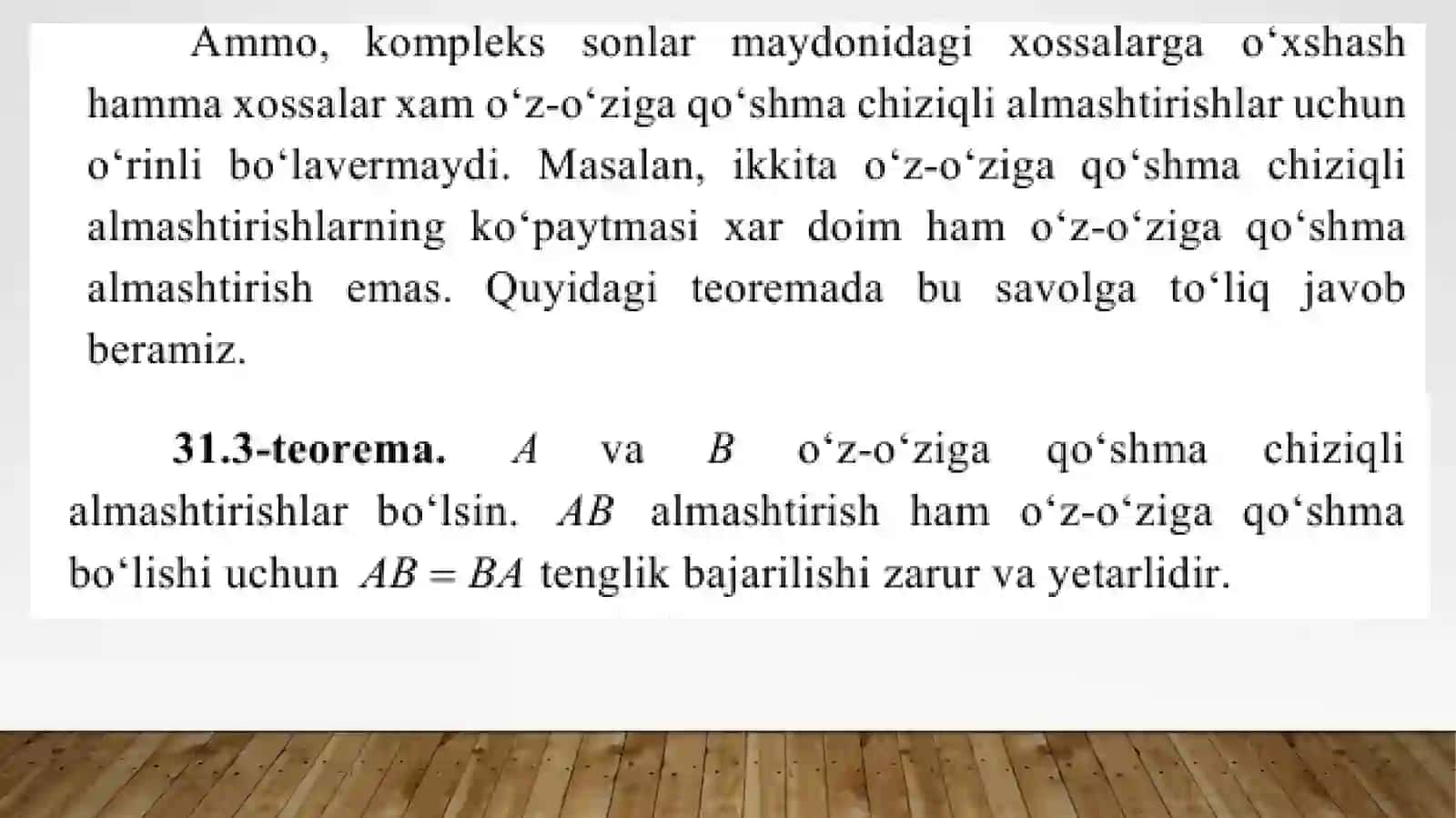 Unitar almashtirishlar 3