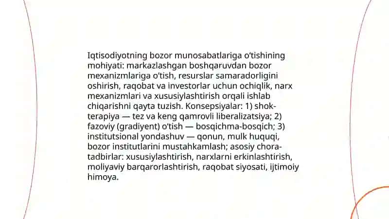 Iqtisodiyotning bozor munosabatiga o‘tishi 3