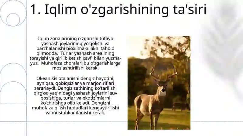 Oʻsimliklar va hayvonlar himoyasi va muammolari 3
