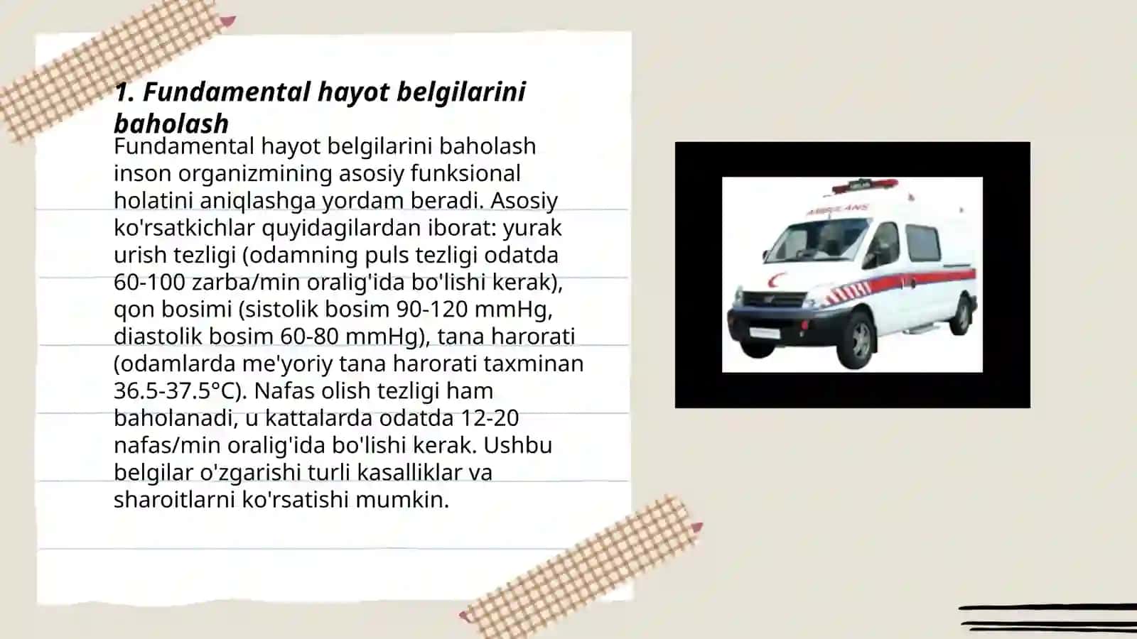 Fundamental hayot belgilarini baholash 3