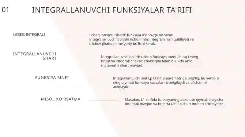 Integrallanuvchi funsiyalar sinfi 3
