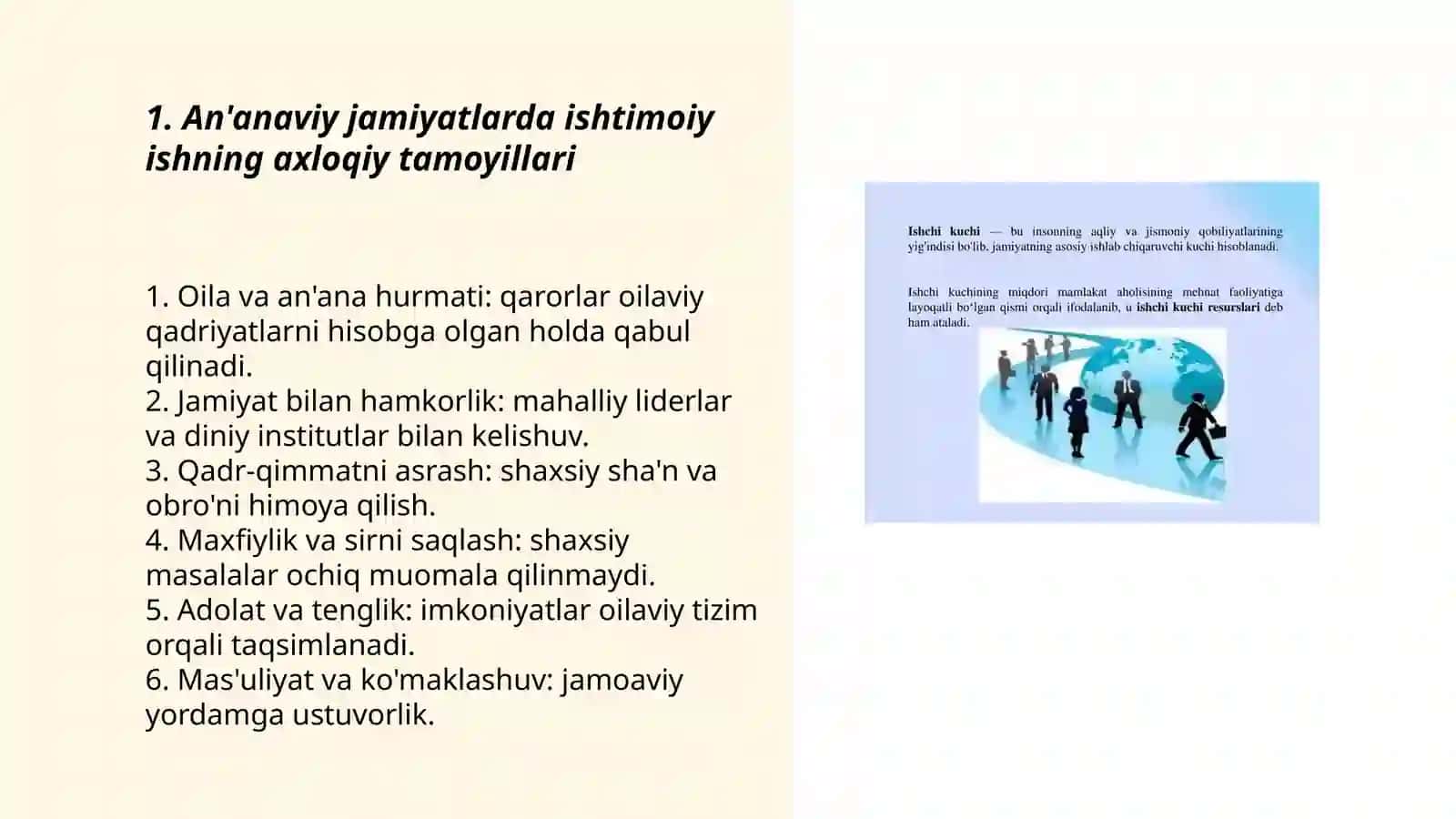Ananaviy va zamonaviy jamiyatlarda ishtimoiy ishning etikasi va uning xususiyatlari 3