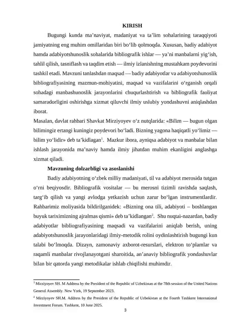 Badiy adabiyotlar va adabiyotshunoslik bibliografiyaning maqsad va vazifalari 3