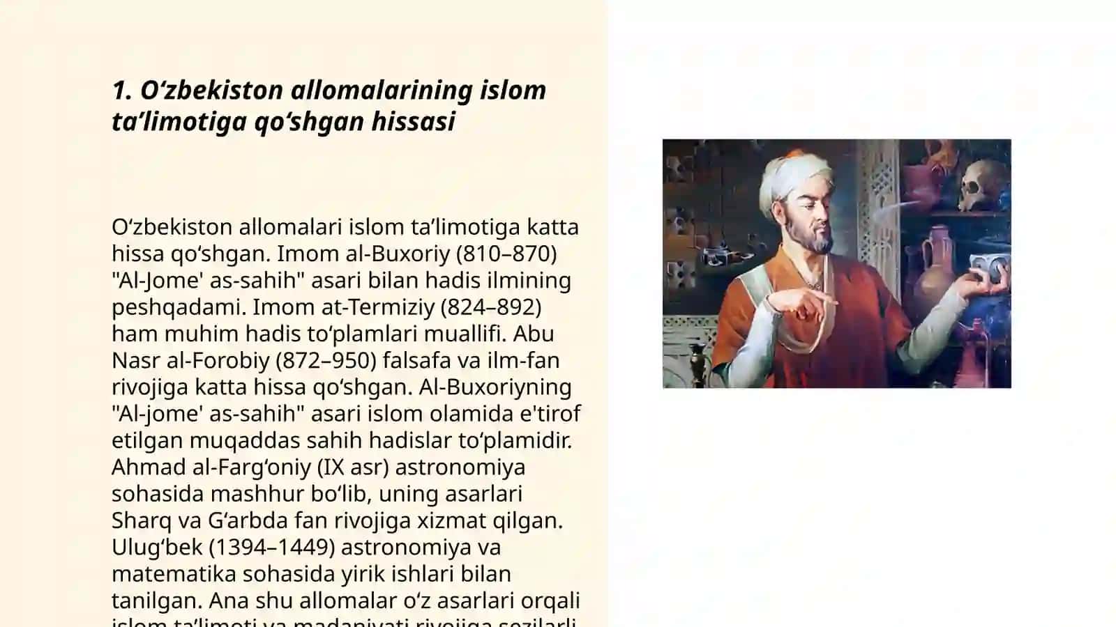 Dinshunoslik fanidan mustaqil taʼlim 3