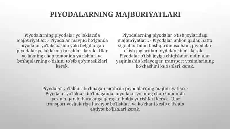 Yo‘L Harakati Ishtrokchilari Va Ularning Vazifalari 3