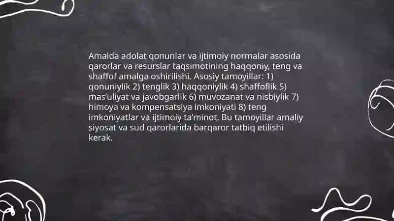 Amalda adolat va ijtimoiy imtiyozlar 3