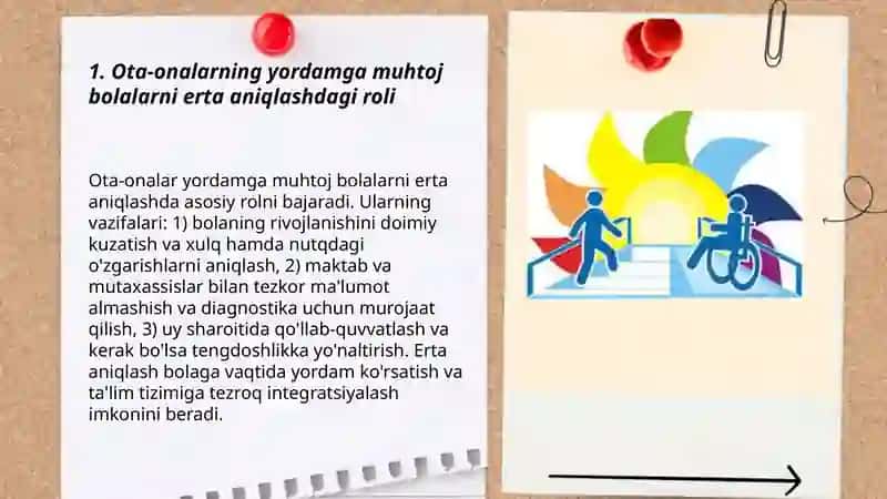 Yordamga muhtoj bolalarni taʼlimga tizimiga jalb etishda ota-onalarning roli 3