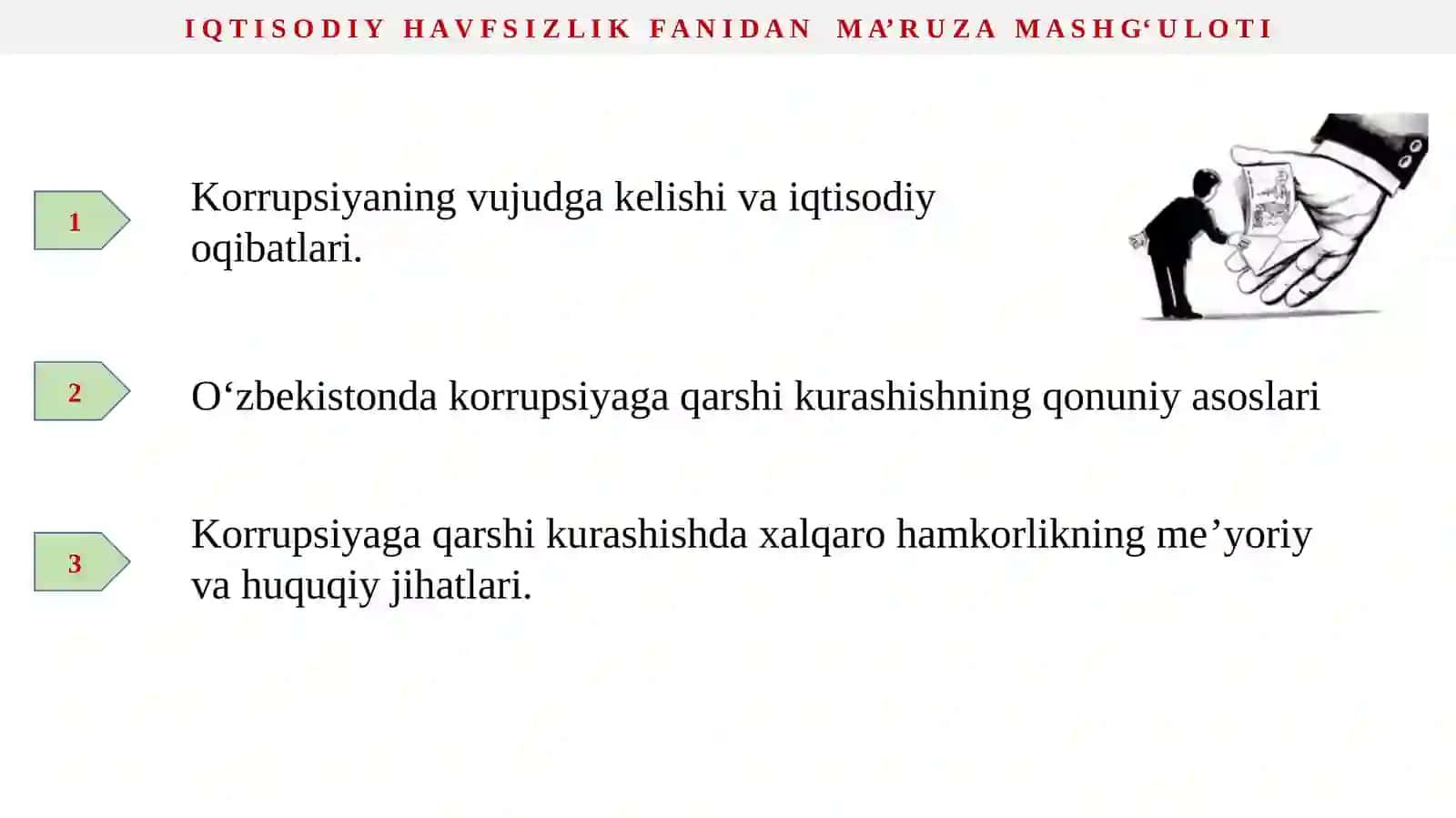 O‘ZBEKISTONDA KORRUPSIYAGA QARSHI KURASHISHNING QONUNIY VA ME’YORIY VOSITALARI 3