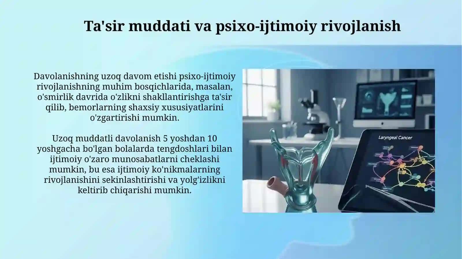 Uzoq muddatli davolanayotgan bemor bolalarning o‘ziga xos xususiyatlari 3