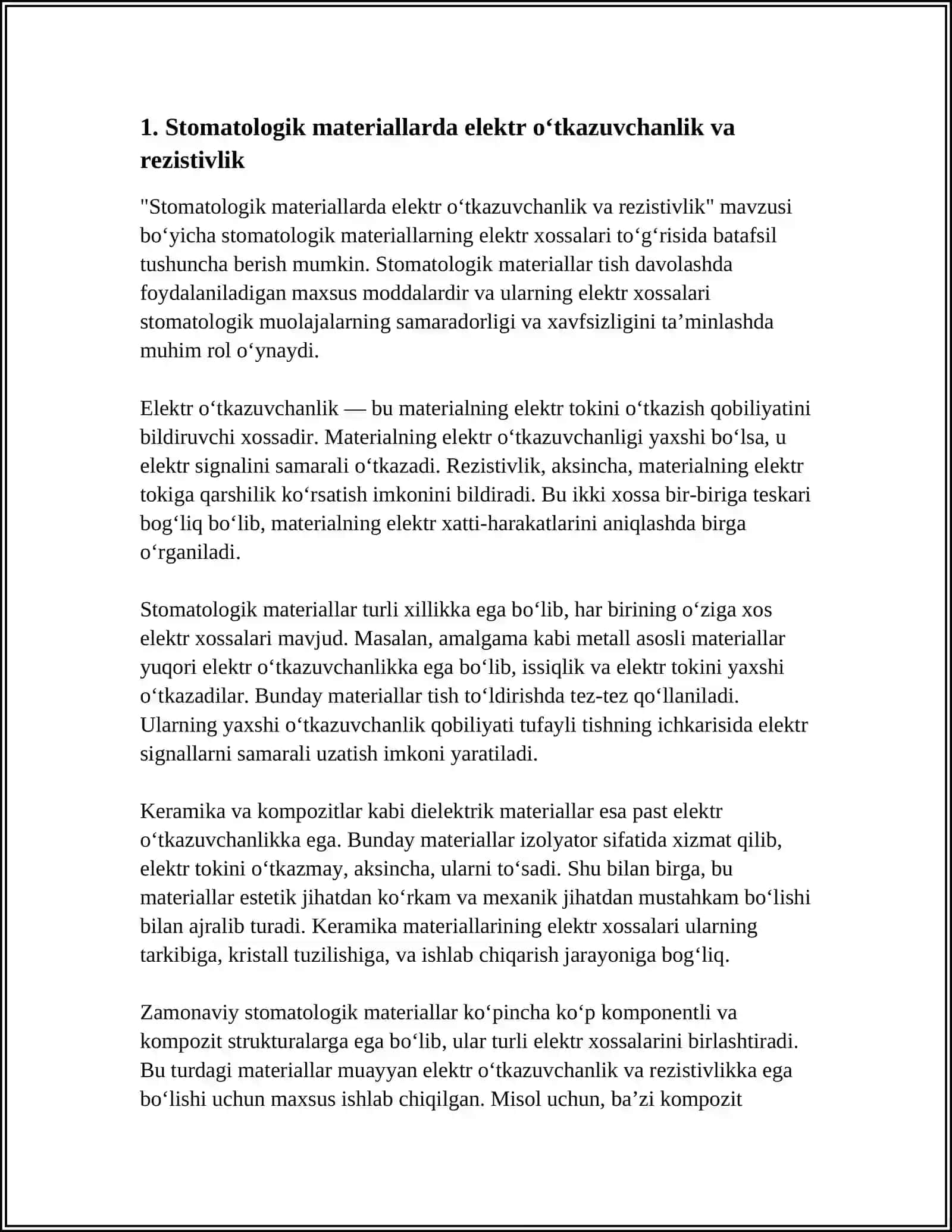 STOMOTOLOGIK MATERIALLARNING ELEKTIRIK HOSSALARI 3