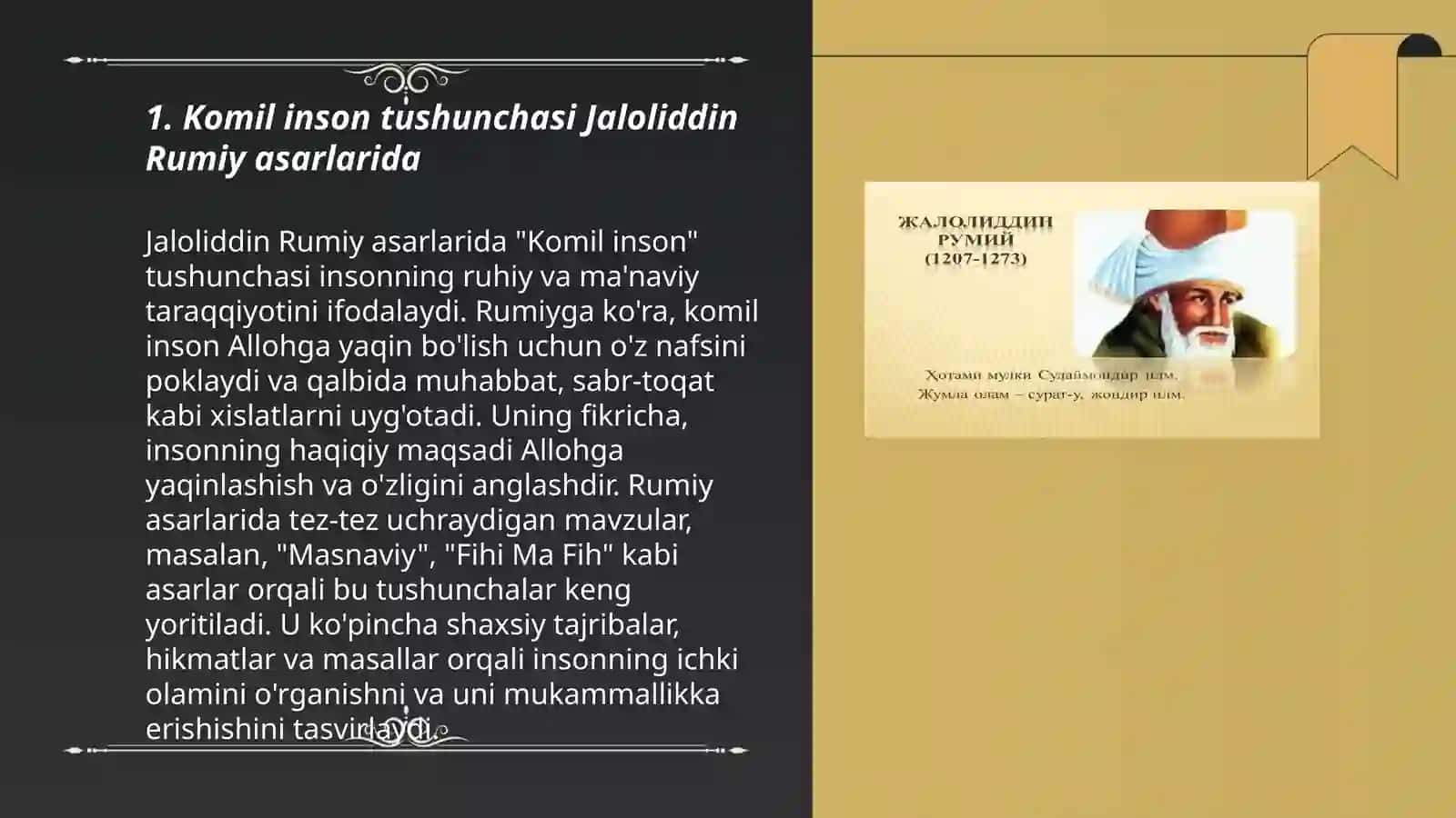 Komil inson tushunchasi Jaloliddin Rumiy asarlarida 3