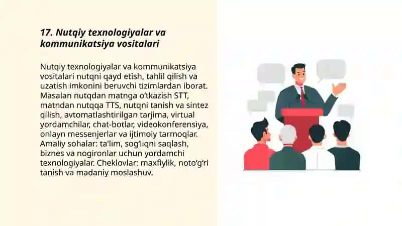 Nutqiy texnologiyalar va kommunikatsiya vositalari 3