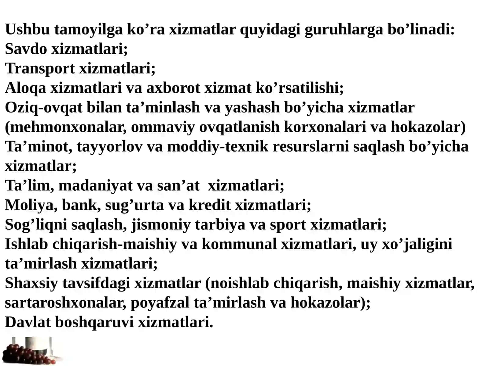 Servis tizimi faoliyatining turlari va shakllari 3